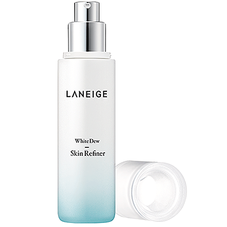 Laneige WHITE DEW Skin Refiner 120 ml.  หยดประกายสว่างใสใส่จุดด่างดำ ลดเลือนผิวหมองคล้ำ ให้เจิดจรัสดุจน้ำค้างด้วยกลุ่มผลิตภัณฑ์ LANEIGE White Dew!